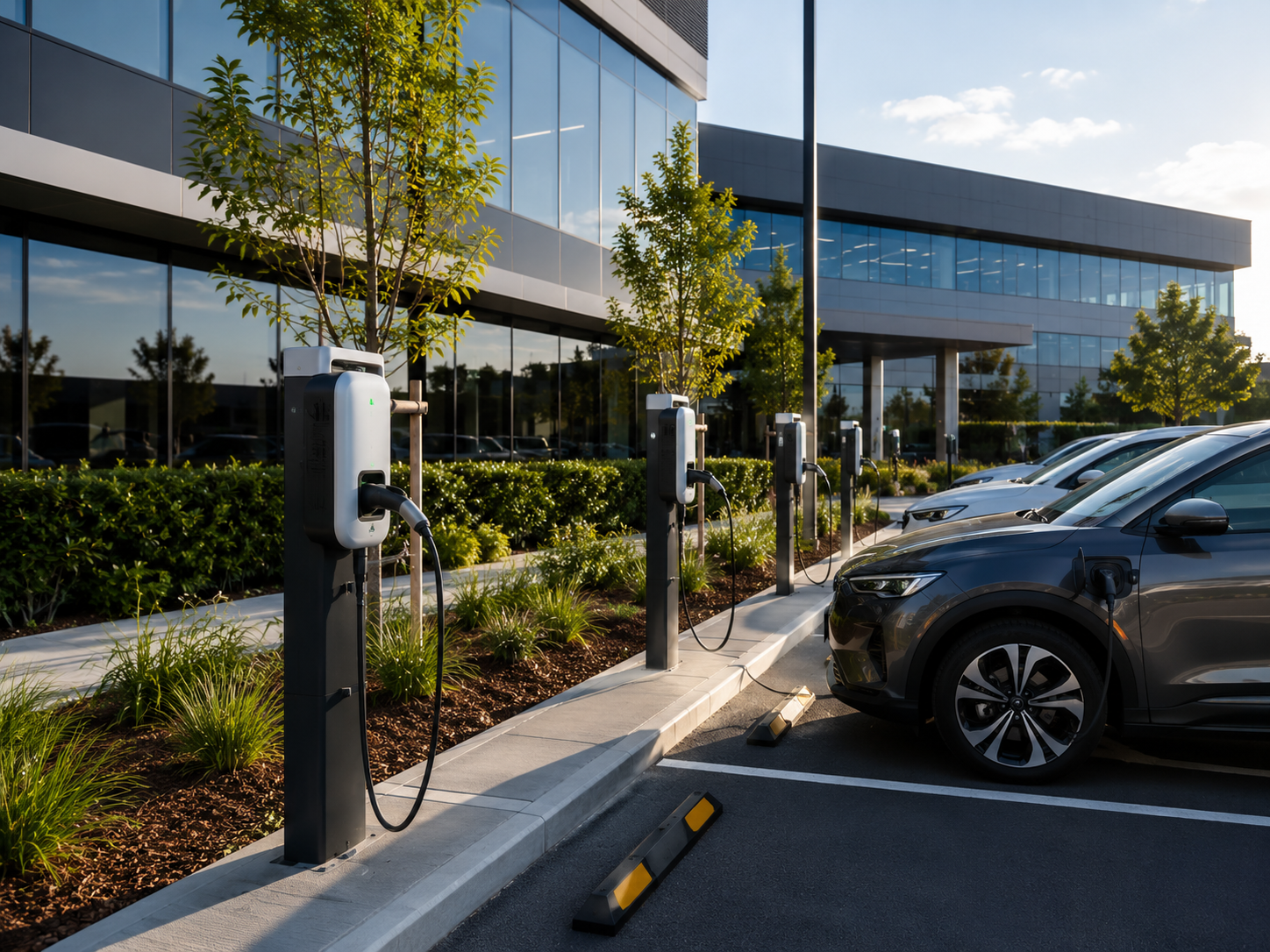 Commercial EV charging installation