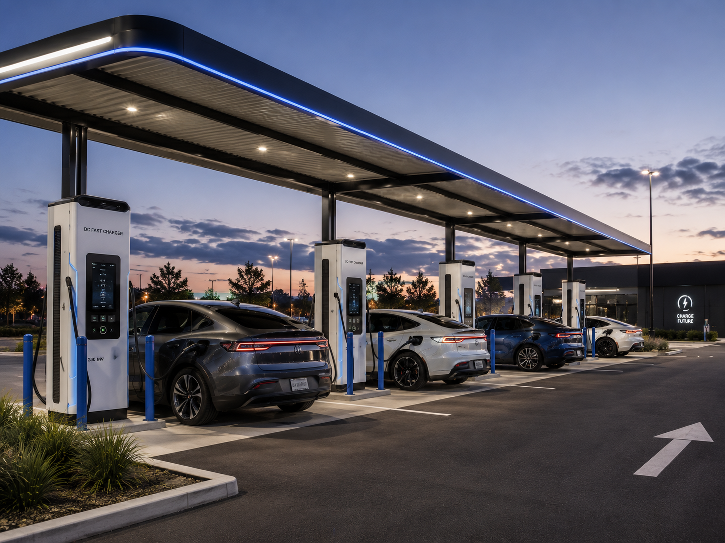 DC fast charging hub