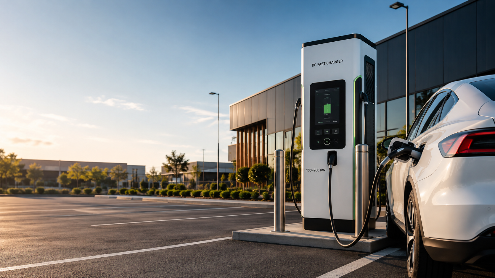 Commercial electric vehicle charging infrastructure installed by Utility Solutions Group