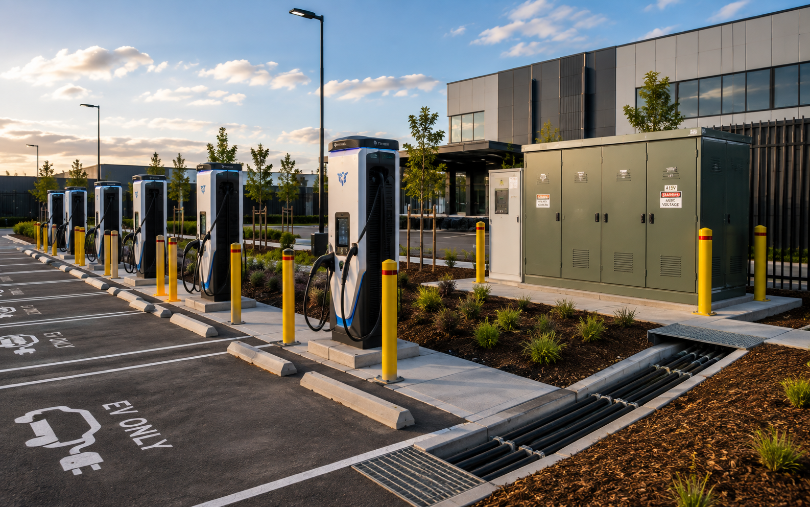 Multiple EV charging stations delivered as an integrated infrastructure project